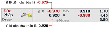 Giải thích giá tiền kèo bóng chấp